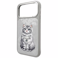 Nimmy Lucky Fashion Cat MagSafe maciņš iPhone 17 Pro Max pelēks