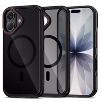 Tech-Protect MagHybrid MagSafe maciņš iPhone 17 melns un sarkans