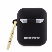 Hello Kitty silikona 3D Kitty galvas apvalks AirPods 1/2 - melns