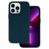 Magnētiskais ādas viedtālruņa apvalks Iphone 13 Pro tumši zils