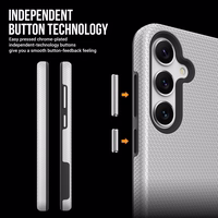 Perfekcionistu trīsstūra korpuss Samsung A556 A55 5G sudraba krāsā