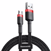 Baseus Cafule Micro USB kabelis 1.5A 2m (sarkans + melns)