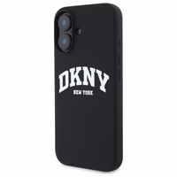 DKNY silikona balts ar logotipu Magnētiskais viedtālruņa apvalks iPhone 16 - melns