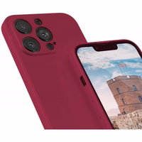 Phone Maciņš "Liquid Silicone Edge" Samsung S906 S22 Plus (Dark Sarkans Rose)