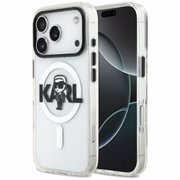 Karl Lagerfeld IML Karl Skice Logotips Magnētiskais viedtālruņa apvalks iPhone 17 Pro - caurspīdīgs