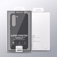 Nillkin Super Frosted Shield Pro viedtālruņa apvalks Samsung Galaxy S23+ ar statīvu sarkanā krāsā
