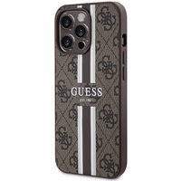 Guess GUHMP13XP4RPSW iPhone 13 Pro Max 6.7" brūns/brūns cietais apvalks 4G Printed Stripes MagSafe