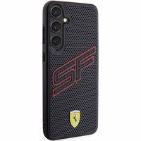 Ferrari Big SF Perforated viedtālruņa apvalks Samsung Galaxy S24+ - melns