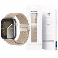 DUX DUCIS MIXTURE PRO elastīgā pītā pulksteņa siksna Apple Watch 42/44/45/49 mm smilškrāsas