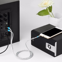 Vention 3.5mm Male to 2RCA Male Audio Cable 1M melns Metal Type