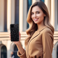 Sudraba krāsas Kristālais spīdīgais viedtālruņa apvalks Samsung Galaxy A12