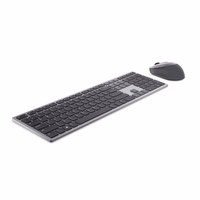 DELL KM7321W keyboard RF Wireless + Bluetooth QWERTY US International pelēks, Titanium