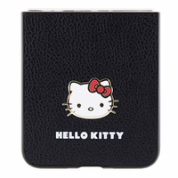 Hello Kitty Metal Logo Kitty Head viedtālruņa apvalks Samsung Galaxy Z Flip 5 - melns