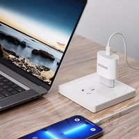 Dudao A14EUC PD 20W USB-C sienas lādētājs ar kabeli - balts