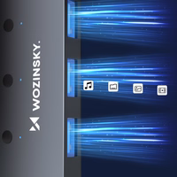 USB-A Hub Wozinsky WHS080YSS 4 x USB-A 3.0 ar atsevišķiem slēdžiem, alumīnijs, ar 30 cm kabeli - pelēks