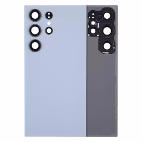 Aizmugurējais vāks saderīgs ar Samsung S928 S24 Ultra / Titanium Blue / (ar kameras lēcu) OEM