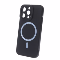 Silicon Mag maciņš for iPhone 16 Plus 6,7" melns