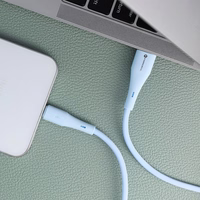 FORCELL F-ENERGY C342 kabelis USB A uz Type C QC4.0 3A 66W Silikona 1 m zils