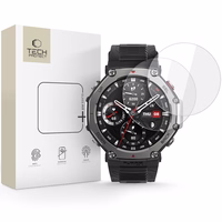Tech-Protect Glass Fit+ 2 gabalu rūdītā stikla komplekts Amazfit T-Rex 3 Pro 48mm - caurspīdīgs