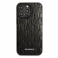 Karl Lagerfeld KLHCP13LMNMP1K iPhone 13 Pro / 13 6.1" viedtālruņa apvalks (m) melns / melns Monogrāmas plāksne