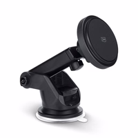 Auto lādētājs-turētājs 3mk Car MagCharger 15W (vējstikls/galda panelis), melns