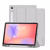Tech-Protect SmartCase Pen maciņš Samsung Galaxy Tab S9 11.0 / S9 FE / S10 FE / S10 Lite 10.9 pelēks