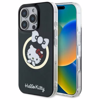Hello Kitty IML Jautrā lente magnētiskais iPhone 16 Pro Max viedtālruņa apvalks - melns