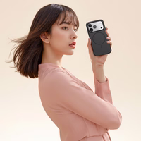 Rock Armor Matte magnētiskā sērijas viedtālruņa apvalks Iphone 17 Pro melns