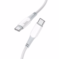 Kabelis USB-C uz USB-C Hoco 3A 60W 1 m X70 zilais