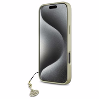 Guess 4G Charms Kolekcijas viedtālruņa apvalks iPhone 16 Pro - brūns