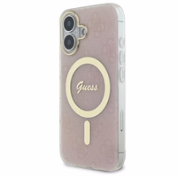 Guess IML 4G MagSafe viedtālruņa apvalks iPhone 16 - rozā