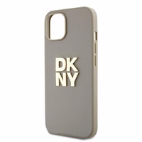 DKNY Viedtālruņa apvalks ar siksniņu un logotipu iPhone 15 Plus - bēšs