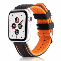 Beline Siksniņa Apple Watch Solid Silicone 38/40/41mm oranžs-melns