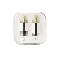 Kabelis AUX Jack 3,5 mm (vīriešu) uz Jack 3,5 mm (vīriešu) kastītē 1 m melns