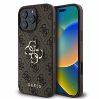 Guess 4G Lielā Logotipa viedtālruņa apvalks iPhone 16 Pro Max - brūna