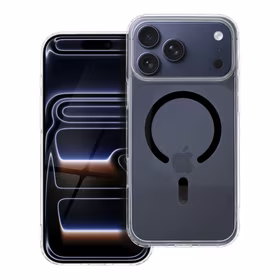 Drop Glue Krāsains Gredzens Magnētiskais Viedtālruņa apvalks saderīgs ar MagSafe IPHONE 17 Pro Max melna