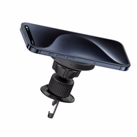 XO automašīnas turētājs magnētiskais CX025 ar bezvadu induktīvo lādētāju 15 W melns gaisa ventilācijas caurums