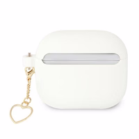 Guess GUA3LSCHSH AirPods 3 apvalks balts silikona Charm Heart kolekcija