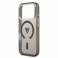 GUESS viedtālruņa apvalks IPHONE 17 Pro Max ar MagSafe saderīgs (IML gradienta ar trijstūra logotipu) - melns