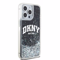 DKNY viedtālruņa apvalks iPhone 15 Pro Max 6,7" DKHCP15XLBNAEK melns HC šķidrie spīdumi ar arku logotipu