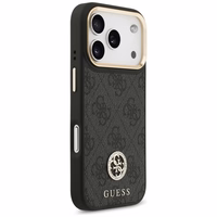 Guess 4G Strass Logo magnētiskais viedtālruņa apvalks iPhone 17 Pro - melns