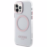 Guess GUHMP12MHTRMP iPhone 12/12 Pro 6.1" rozā/rozā hard maciņš Metal Outline Magsafe