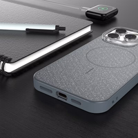 Glitter Thin Mag maciņš for iPhone 16 Pro Max 6,9" melns