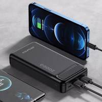 Ārējā baterija Power Bank Awei P6K 5V/2.1A 20000mAh melna