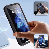 Ūdensnecaurlaidīgs apvalks SHELLBOX GT saderīgs ar MagSafe IPHONE 16 Plus melns