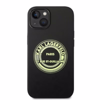 Karl Lagerfeld KLHCP14MSRSGRCK iPhone 14 Plus 6.7 "cietais viedtālruņa apvalks melns / melns silikona RSG