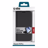 SBS Wallet Smooth maciņš Xiaomi 15 Pro with Flip - melns