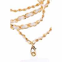 STRAP tālruņa siksniņa, tālruņa piekariņš / auklas garums 116 cm (58 cm cilpā) / ap kaklu – balts