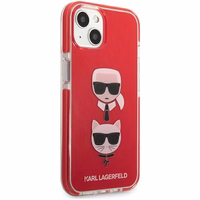Karl Lagerfeld Karl & Choupette Head viedtālruņa apvalks iPhone 13 mini - sarkans