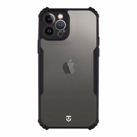 Tactical Quantum Stealth Maciņš for Apple iPhone 12 Pro Caurspīdīgs/Melns